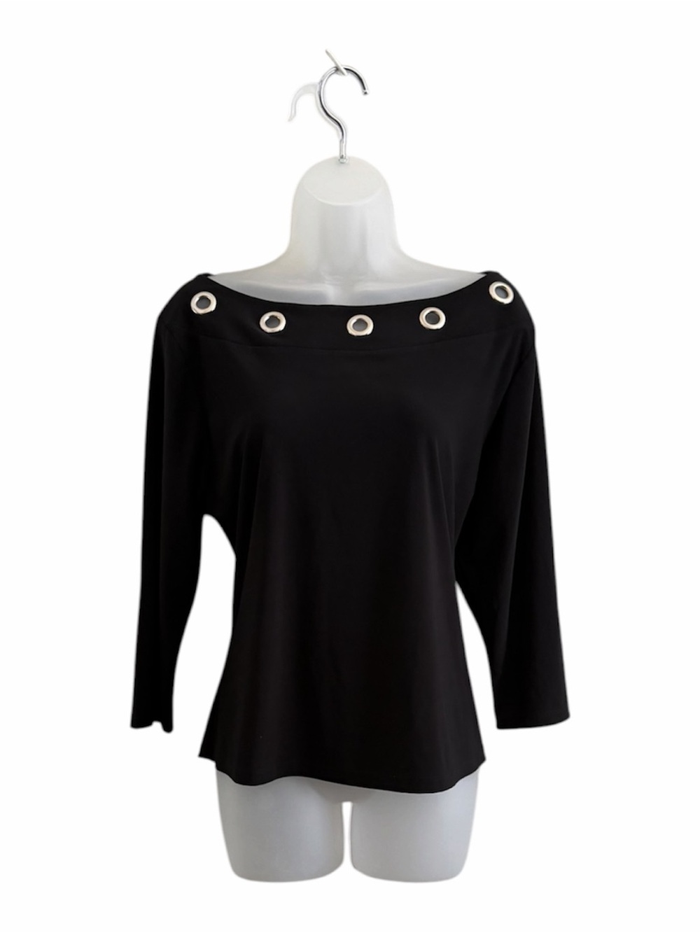Vintage 90’s/Y2K Giorgio Fiorlini Black Boatneck Blouse